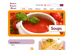 Tablet Screenshot of gabyssoups.com